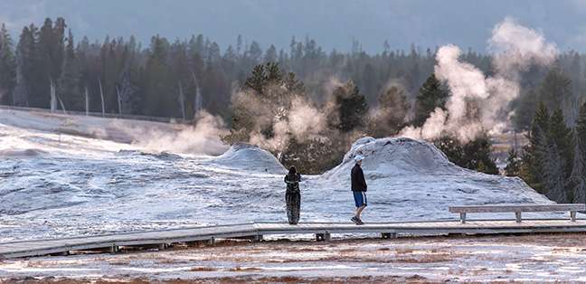 The Boardwalk beside Old Faithful