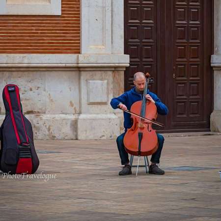 A musician in Valencia