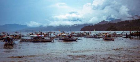 Bangka fleet by the shore